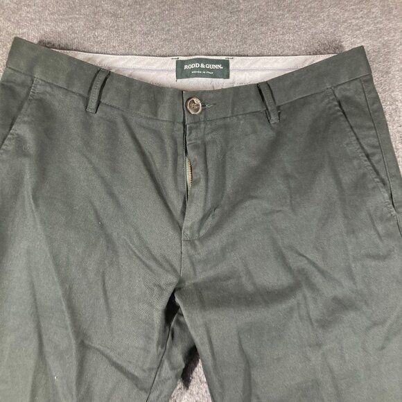 Rodd & Gunn Custom Fit Chino Pants Mens Size 34X32 Dark Green - Picture 2 of 13